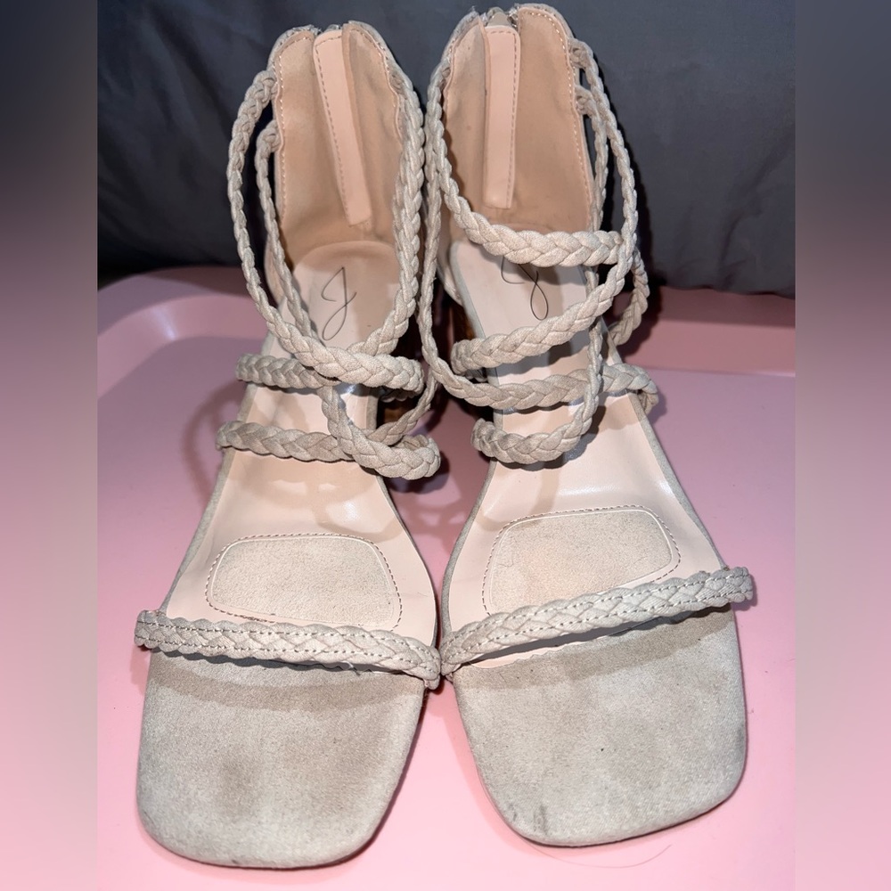 Joie Braided Strap Heeled Sandals - 7.5